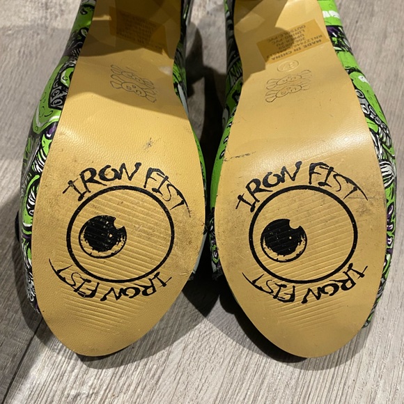 Iron Fist PVC Stiletto High Heels Eyeballs Pattern US 6 - Picture 6 of 6